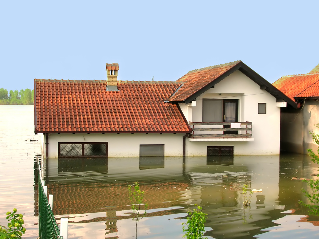 flooded house